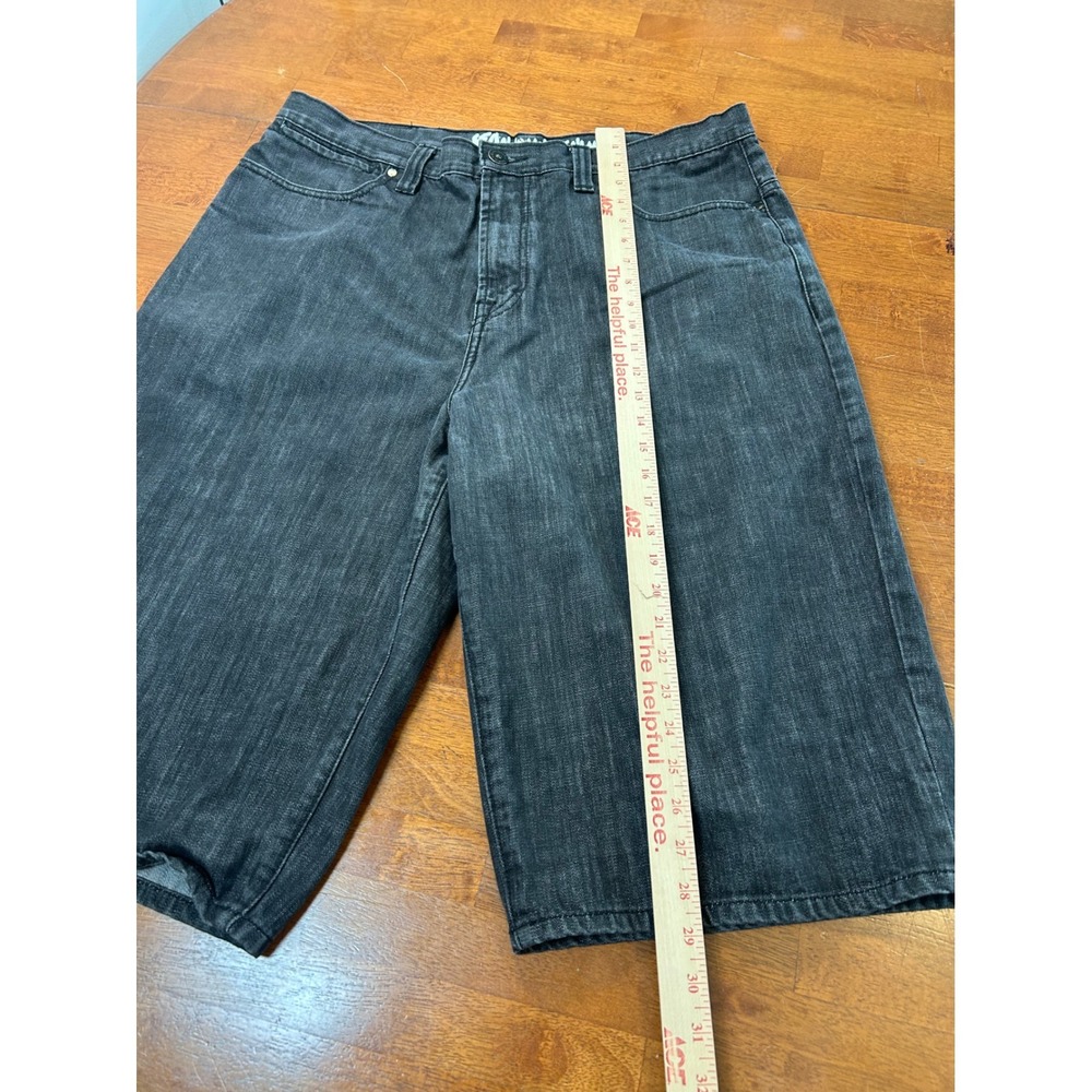 Sean John Denim Shorts Mens 38 Black Relaxed Fit Baggy Streetwear Y2K Hip Hop - Picture 5 of 12